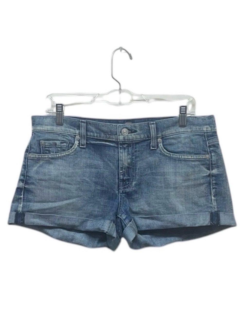 7 Forall Mankind Mid Rise Medium Blue
Jean Cuffed Shorts‎ Size 29